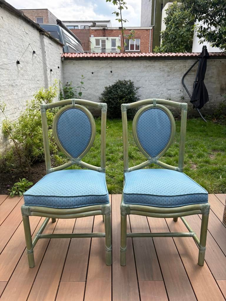 Vintage “Gasparucci Italo” bamboe stoelen, Ophalen, Overige materialen, Gebruikt, Twee