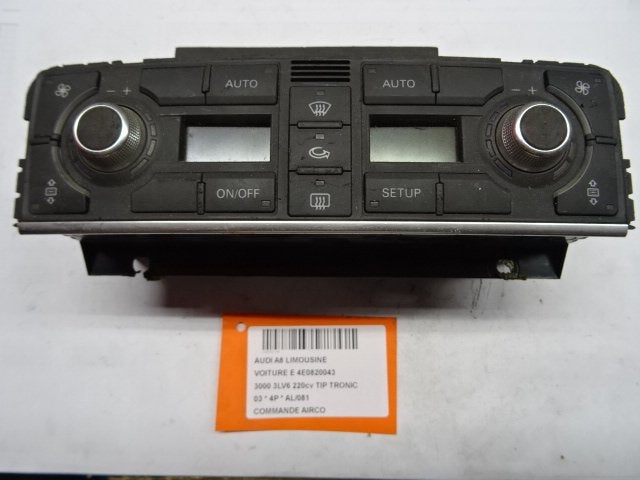 BEDIENINGSPANEEL AIRCO Audi A8 (D3) (4E0820043), Gebruikt, Audi