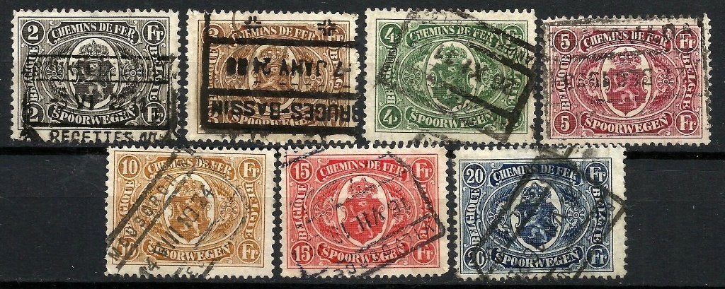 1921/1952 Verschillende gestempelde spoorwegzegels (14 scans, Enlèvement ou Envoi, Autre, Affranchi, Autre