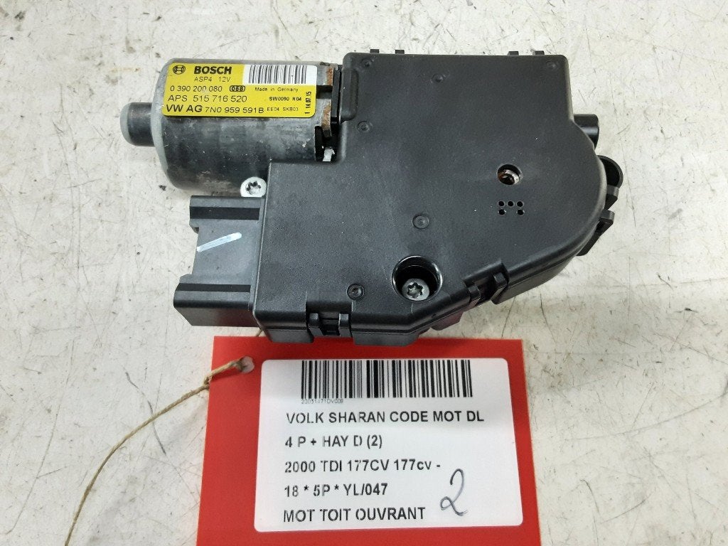 TOIT OUVRANT MOTEUR Volkswagen Sharan (7N) (7N0959591B), Volkswagen, Mevr. I. Hauben, Utilisé, Rue de l'Espoir 34 34
4030  GRIVEGNÉE, BE
