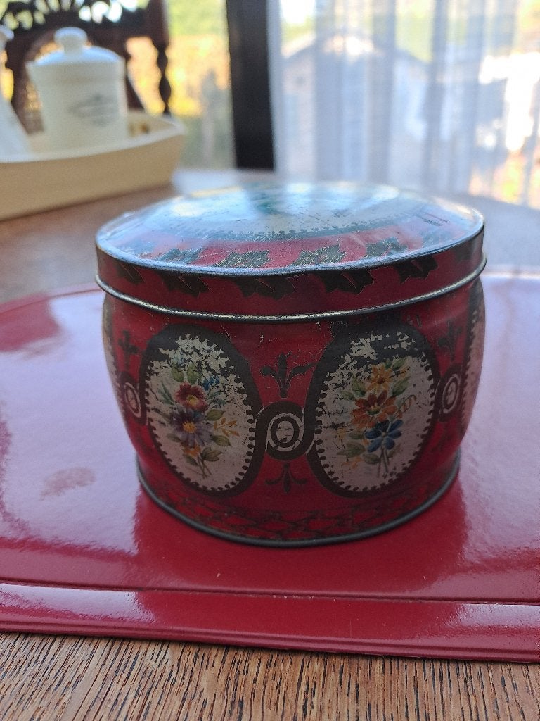vintage blikken doos, blik, Ophalen, Gebruikt