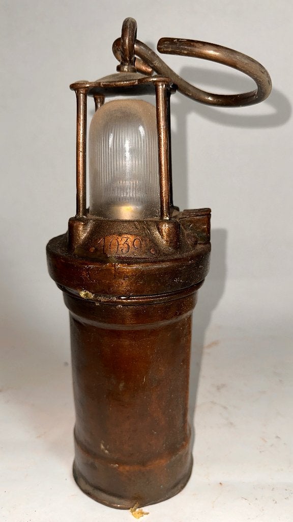 mijnlamp koper, Antiek en Kunst, Ophalen of Verzenden