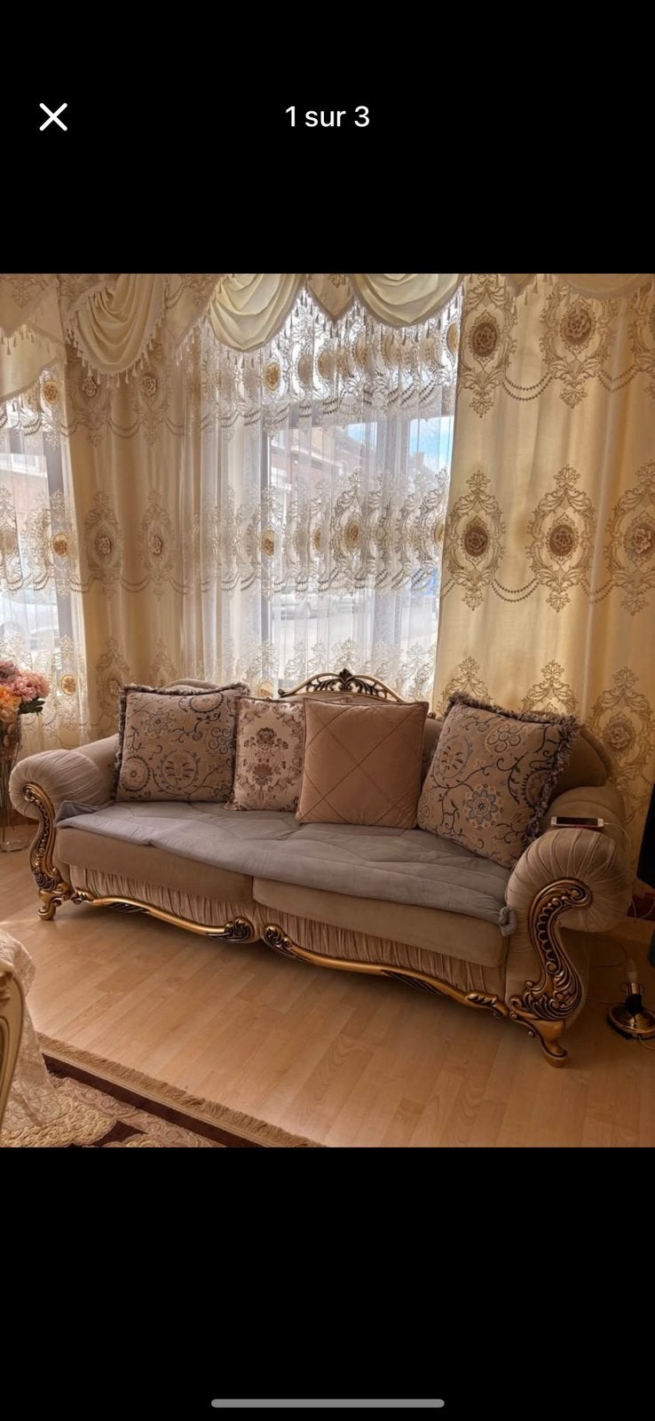 2 canapé style baroque, Maison & Meubles, Canapés | Sofas & Chaises Longues, Comme neuf, Enlèvement