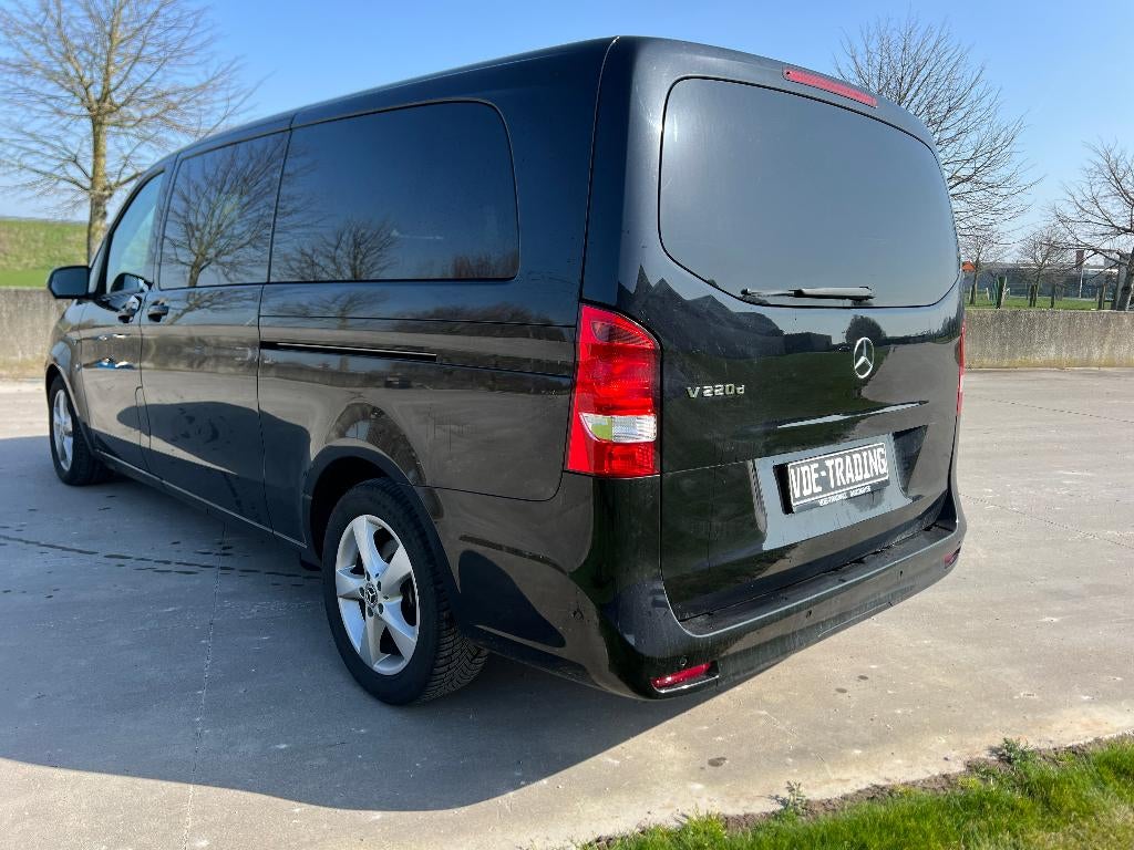 Mercedes V220 Extralang DC LEDER*GPS 24M GARANTIE, Auto's, Achterwielaandrijving, 4 cilinders, 2000 kg, Zwart