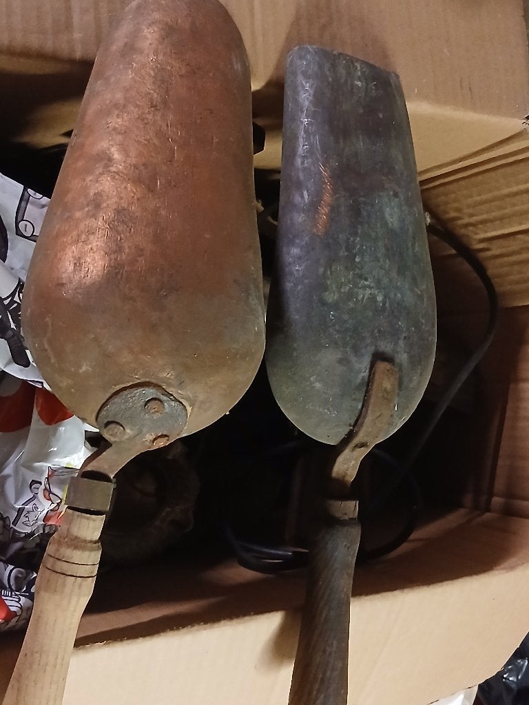 2 oude koperen schoppen, Antiek en Kunst, Ophalen of Verzenden, Koper