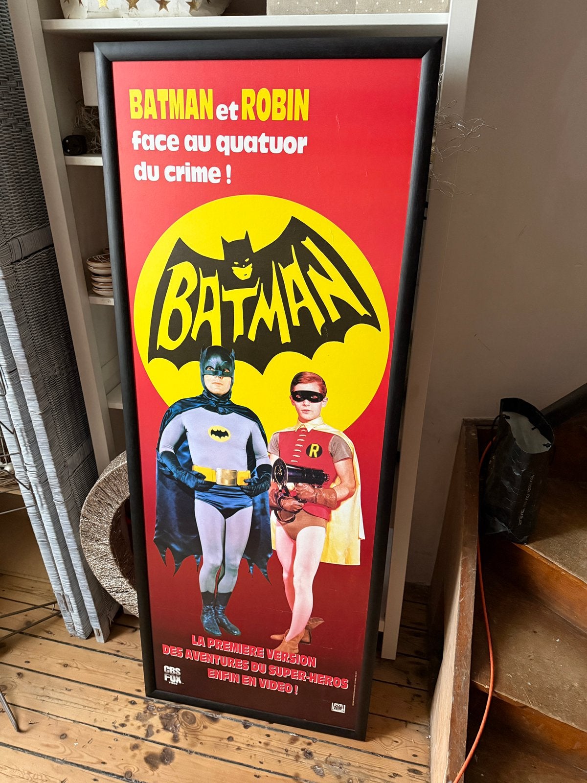 ⁠Affiche Poster XXL Batman & Robin (1966) sur Bois 180x45cm, Enlèvement, Utilisé