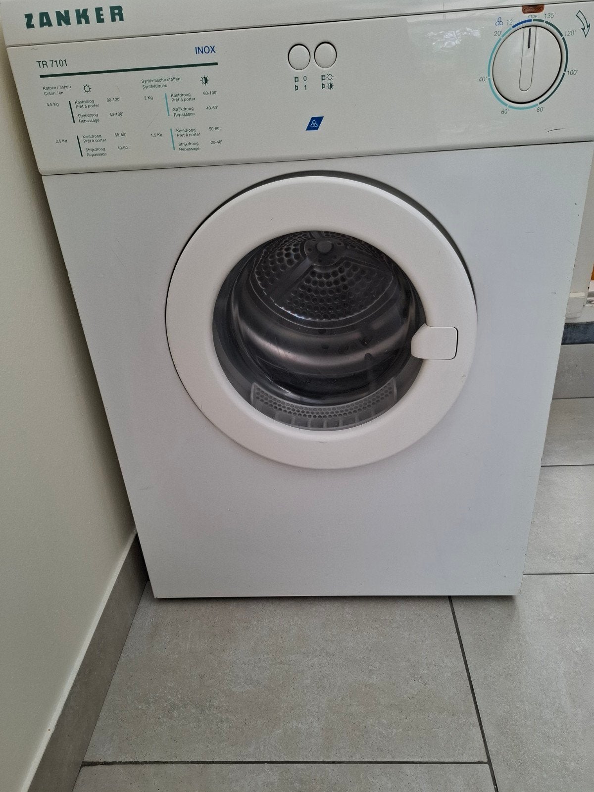 droogkast zanker TR7101, Elektronische apparatuur, Droogkasten, Ophalen, Gebruikt, Luchtafvoer, 4 tot 6 kg