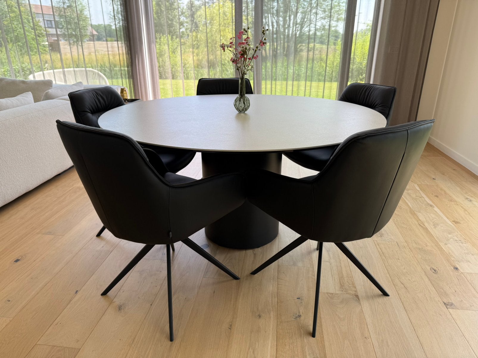 Juntoo Astoni ronde tafel 150cm, 150 à 200 cm, Cinq personnes ou plus, Rond, 150 à 200 cm