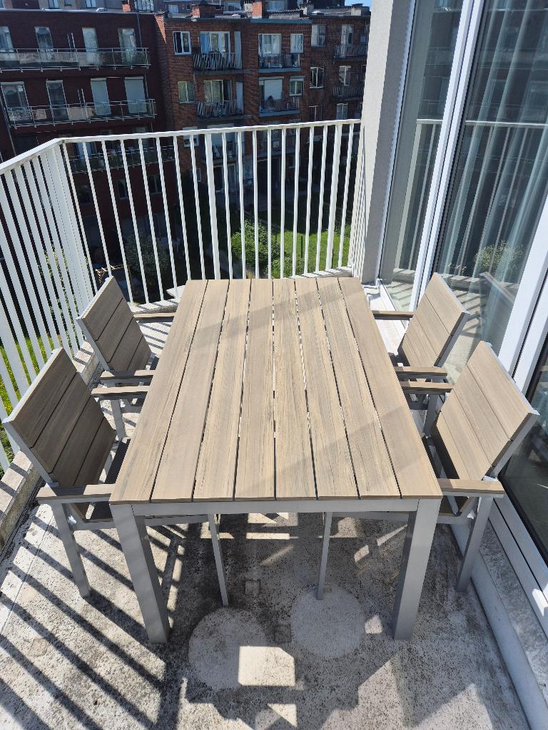 GERESERVEERD voor Elke TOT WOENSDAG, Tuin en Terras, Tuinsets en Loungesets, Ophalen, 4 zitplaatsen, Zo goed als nieuw, Tuinset