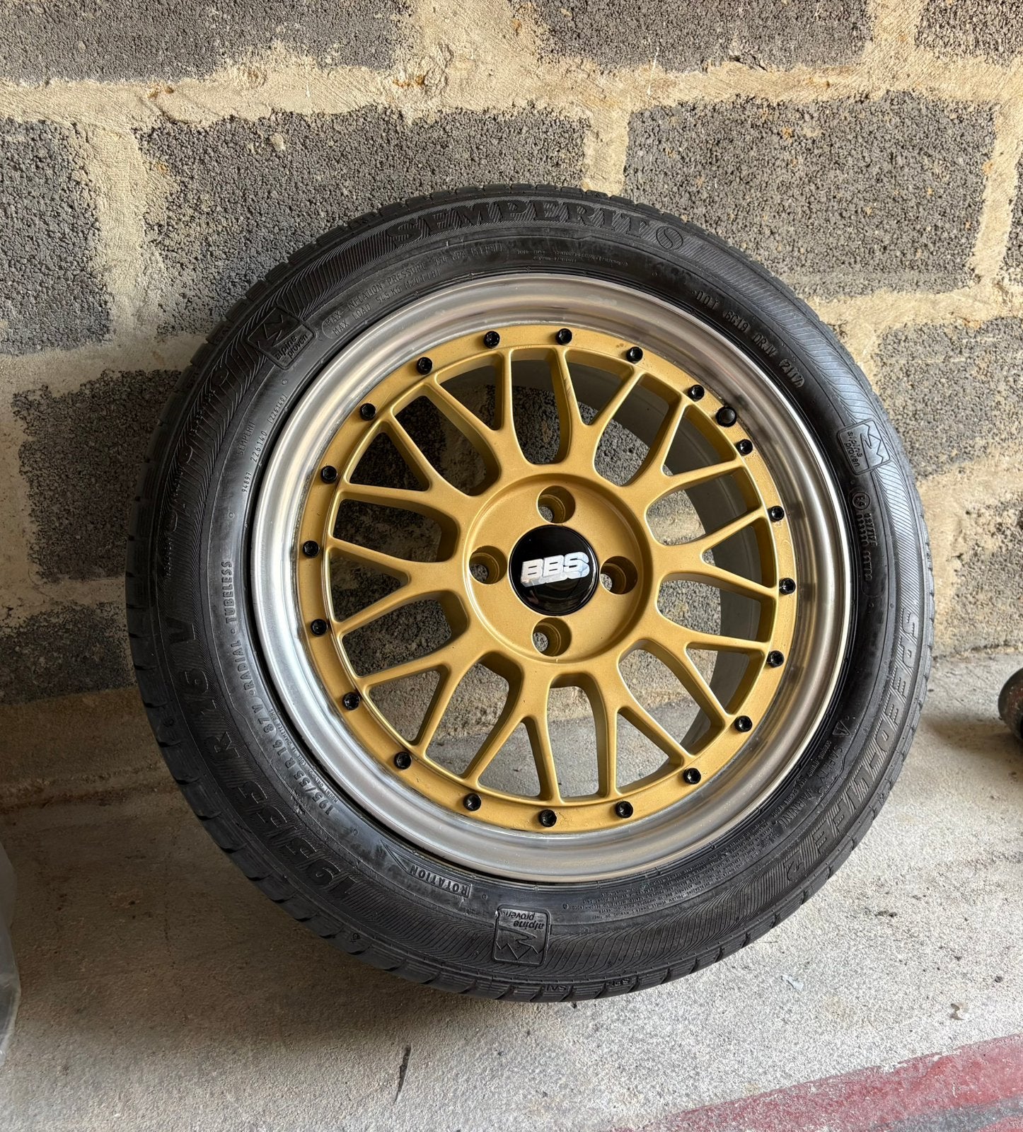 Jantes BBS LM reps (16X7;4x100), Autos : Pièces & Accessoires, Enlèvement, 16 pouces, Pneu(s)