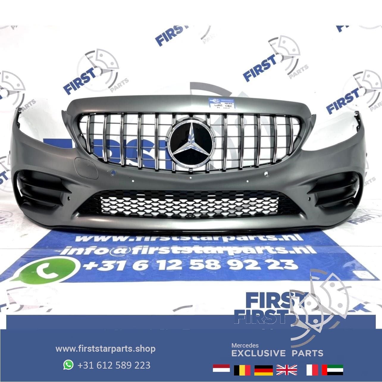 W205 FACELIFT AMG VOORBUMPER + PANAMERICANA GRIL 2019 Merced, Utilisé, -, Avant, -