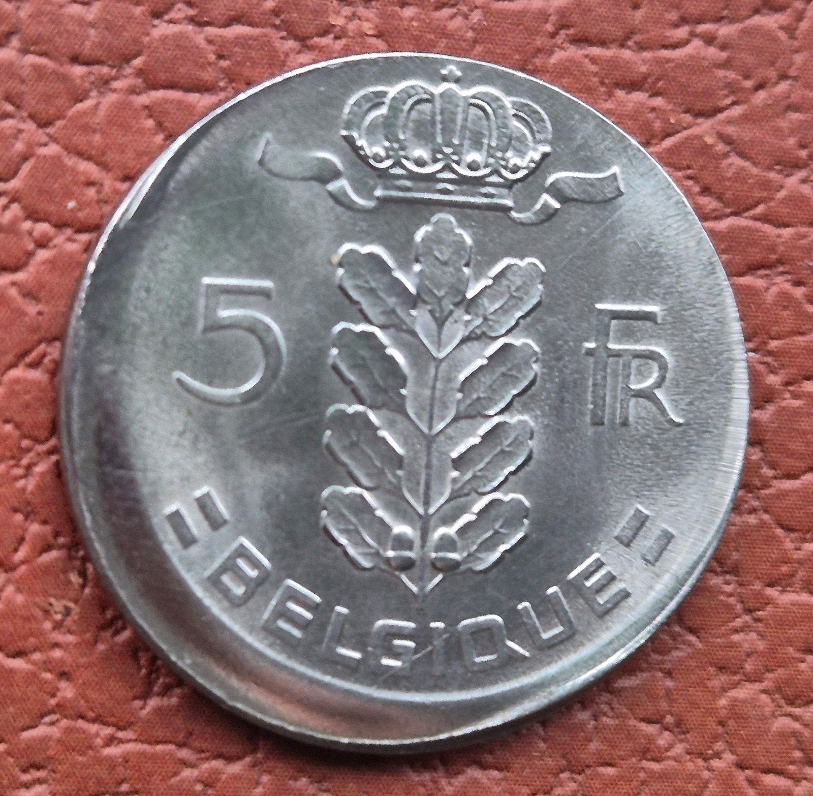 Misslag !!!  5 Francs 1975  Boudewijn I, Ophalen of Verzenden, Overig, Losse munt