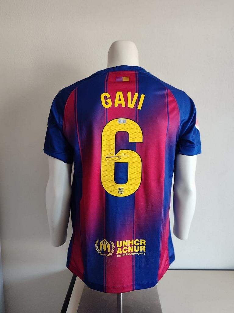 Gavi gesigneerd Fc Barcelona shirt met Beckett coa, Verzamelen, Ophalen of Verzenden, Shirt