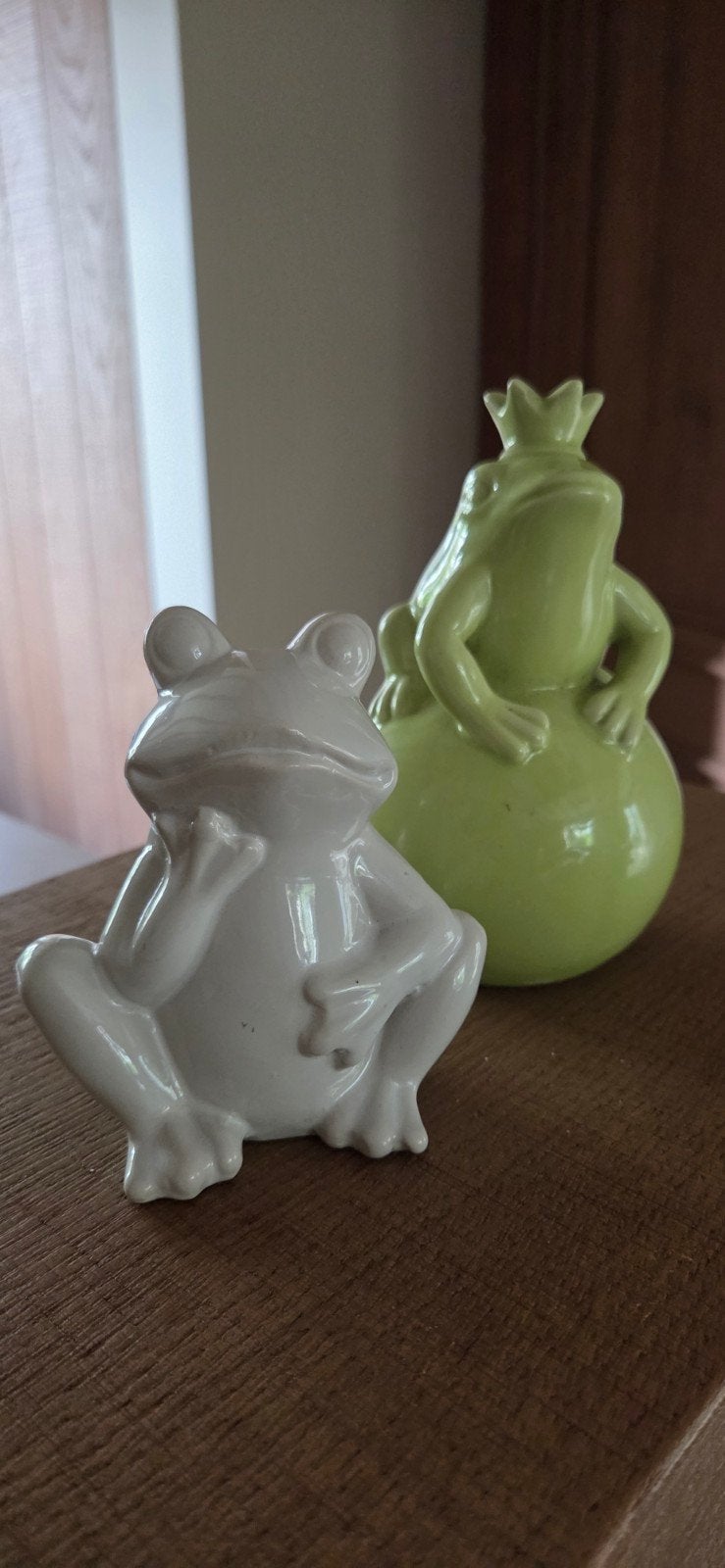 2 grenouilles amusantes en céramique, Enlèvement ou Envoi