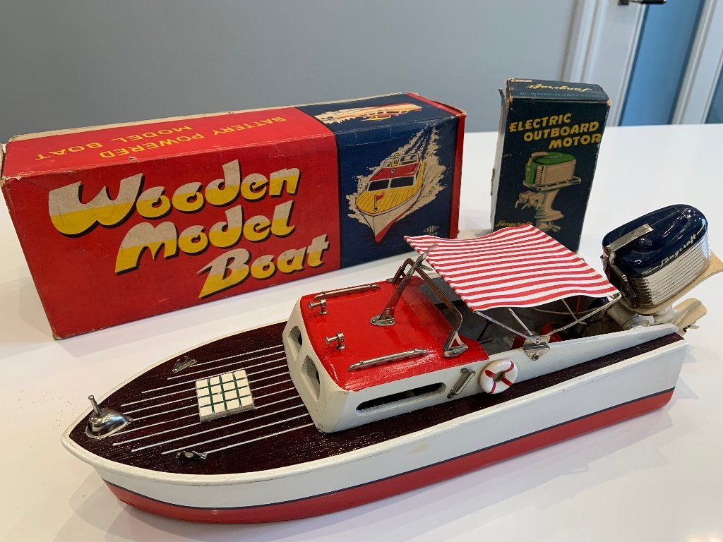 Japan houten boot met BB motor, Ophalen of Verzenden