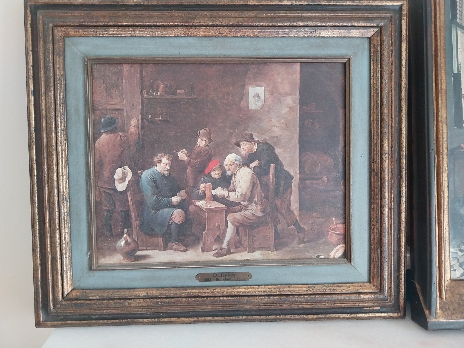 Set van 2 prachtige antieke reproducties (Vlaamse Primitieve, Antiek en Kunst, Ophalen, Ingelijst
