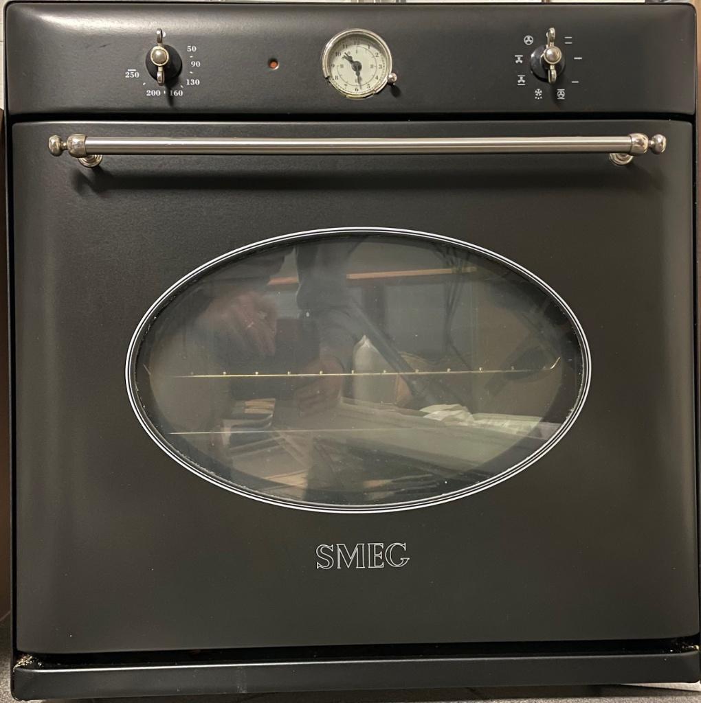 Inbouwoven SMEG SO66CAS.1 retro look mat zwart, Elektronische apparatuur, Ovens, Ophalen, Gebruikt, Smeg, 60 cm of meer