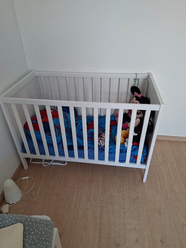 SUNDVIK Lit bébé, blanc, 60x120 cm ikea, Enlèvement, Utilisé, Lit