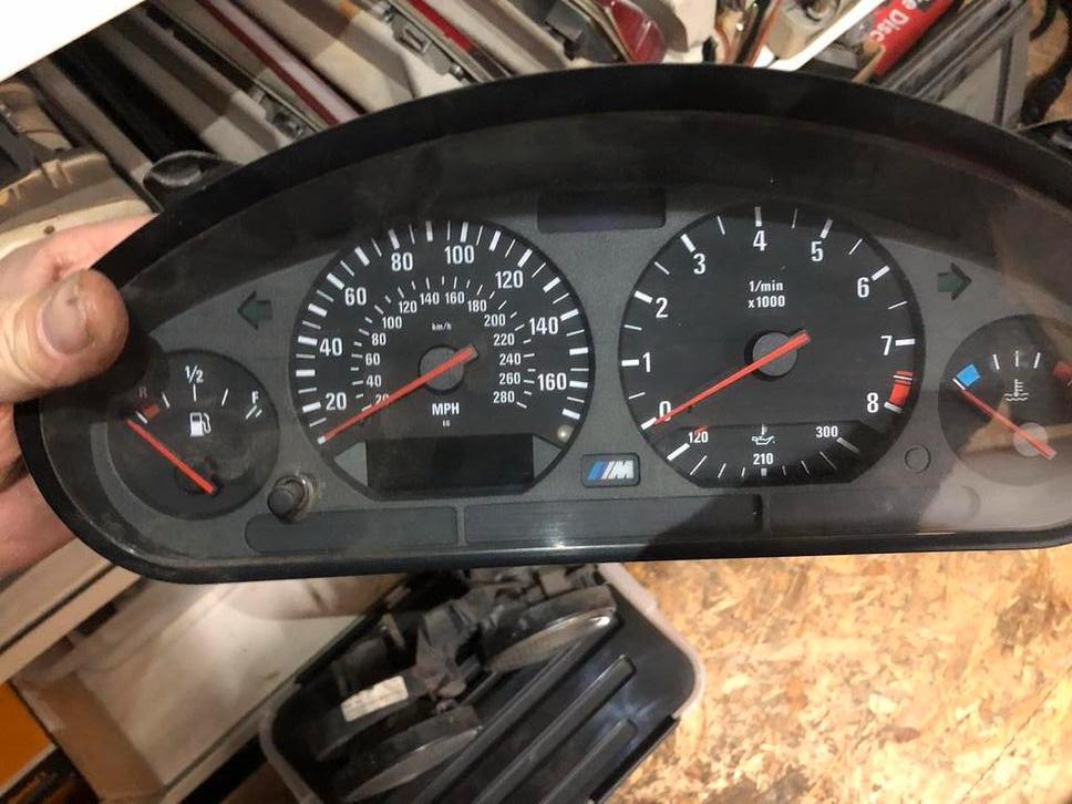 BMW E36 m3 Engels Tacho Cockpit Instrumentenpaneel km klok, Enlèvement ou Envoi, Utilisé, BMW