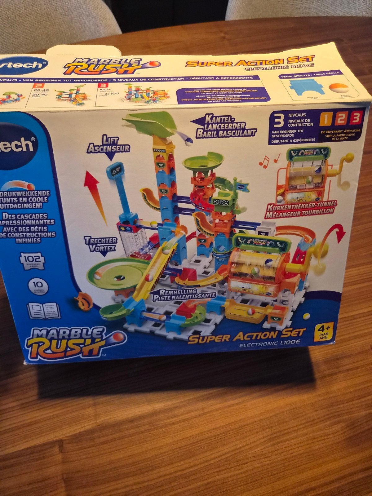 Vtech knikkerbaan, Ophalen
