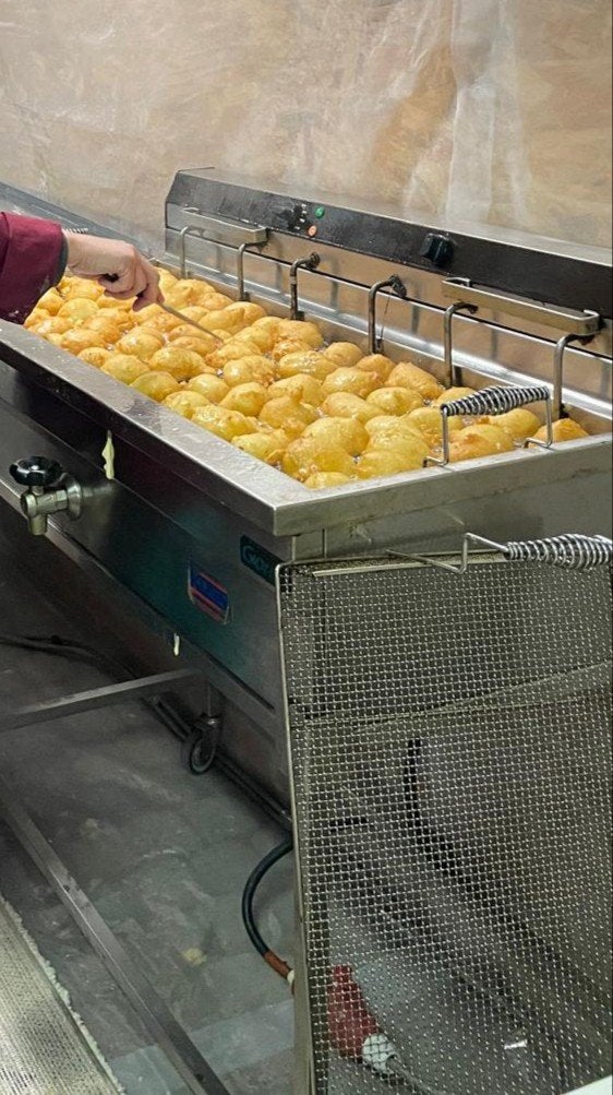 Oliebollen/smoutebollen friteuse, Ophalen