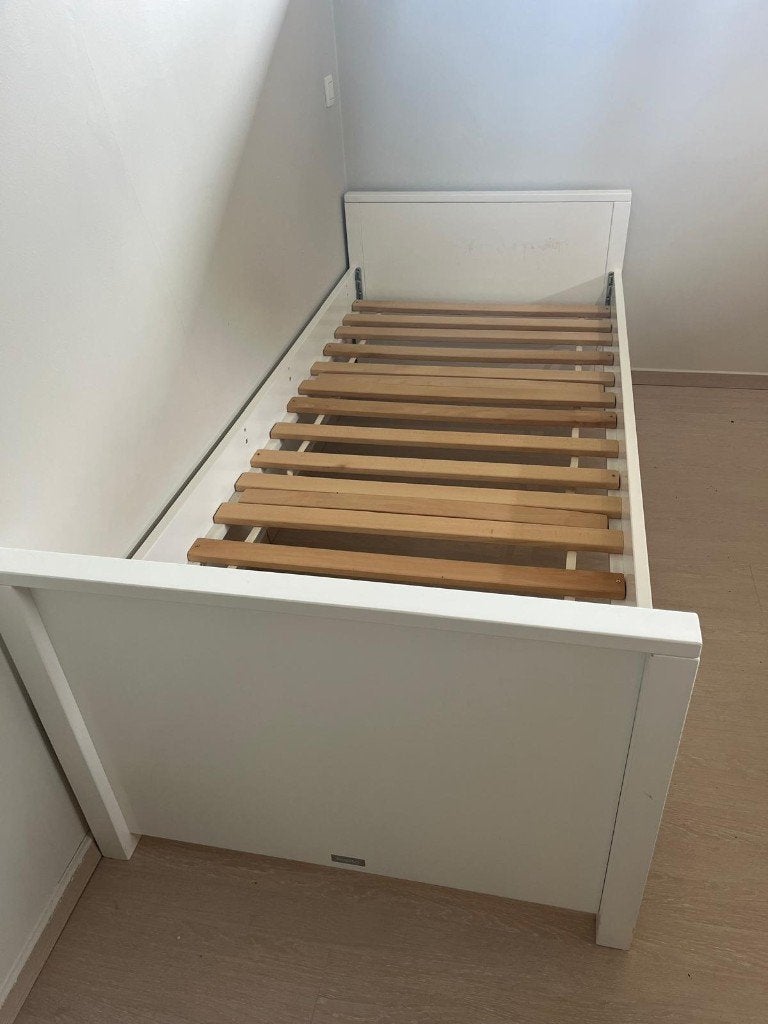 1 persoonsbed, Huis en Inrichting, Slaapkamer | Bedden, Ophalen, Gebruikt, 90 cm, Eenpersoons