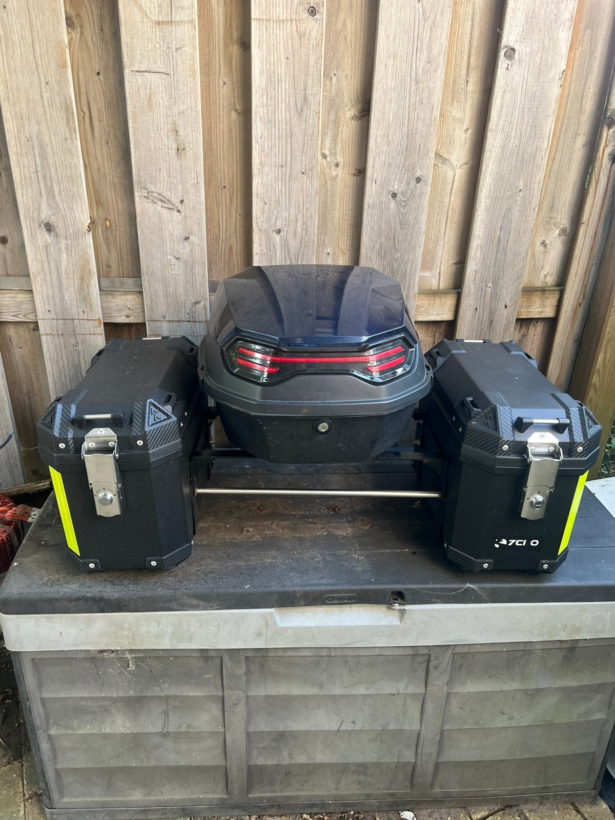 Koffer voor motor, Motoren, Ophalen, Gebruikt