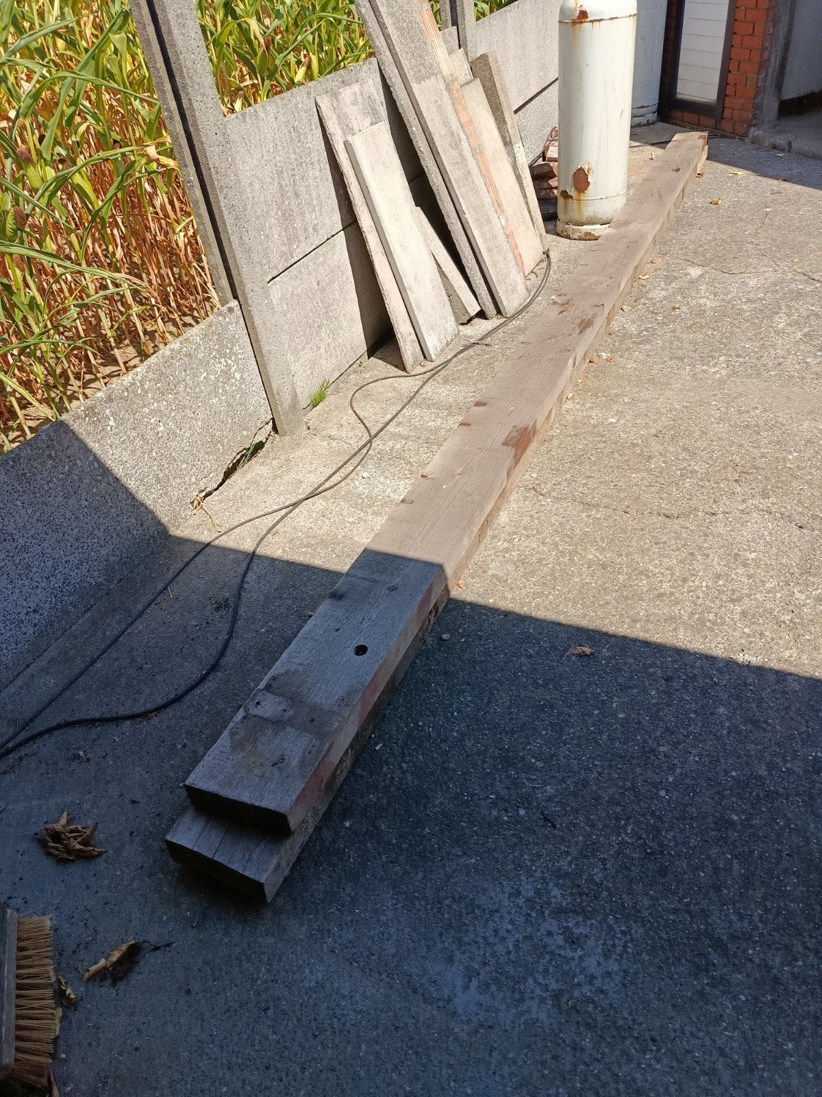 houten balken 220/70x 5650, Ophalen, Gebruikt, Balk, 50 mm of meer