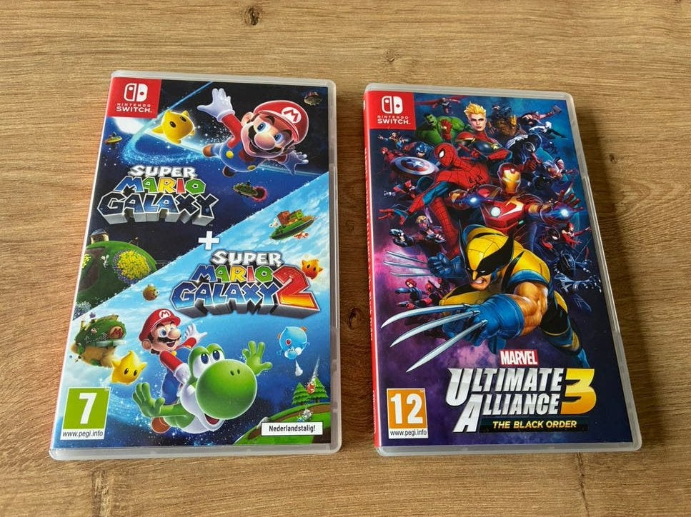 Super Mario galaxy 1&2 / marvel ultimate alliance 3, Games en Spelcomputers, Ophalen, Zo goed als nieuw