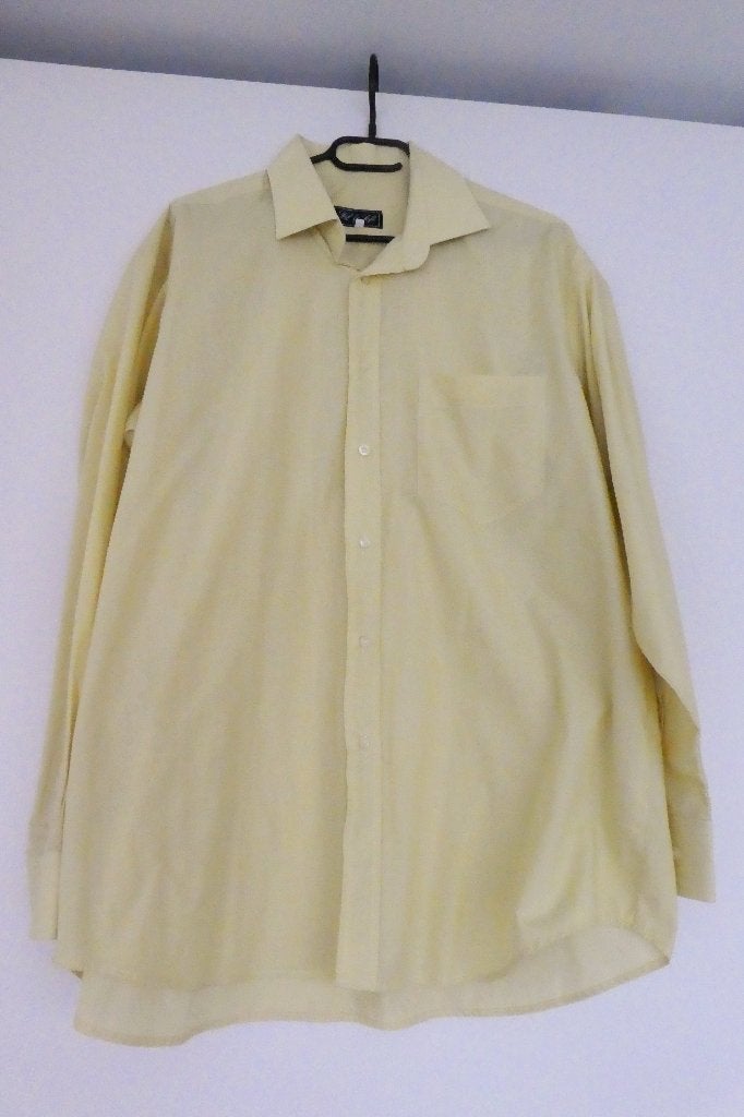 Chemise Homme Fil & Soft Jaune T.4 XL, Enlèvement, Comme neuf, Jaune, Tour de cou 43/44 (XL)