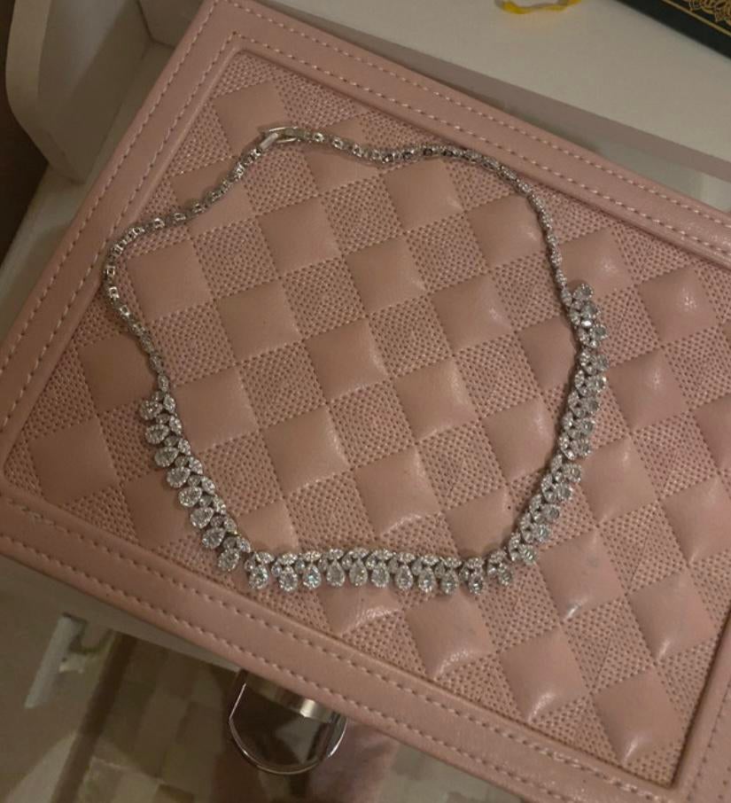 Halsketting, Bijoux, Sacs & Beauté, Colliers, Enlèvement ou Envoi, Comme neuf, Gris, Argent