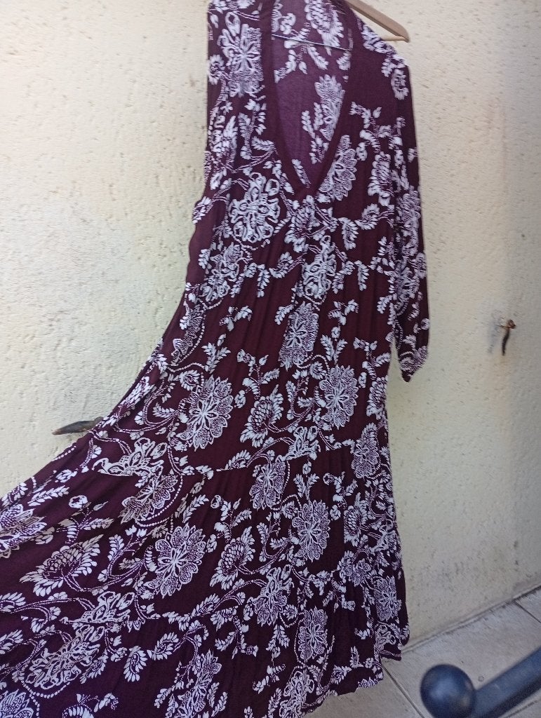 Zomerjurk, Kleding | Dames, Paars, Maat 46/48 (XL) of groter, Nieuw, Onder de knie