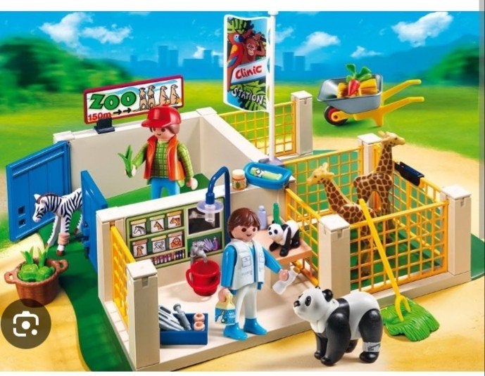 Zoo + dierenarts + konnijnpark set, Kinderen en Baby's, Speelgoed | Playmobil, Ophalen, Zo goed als nieuw