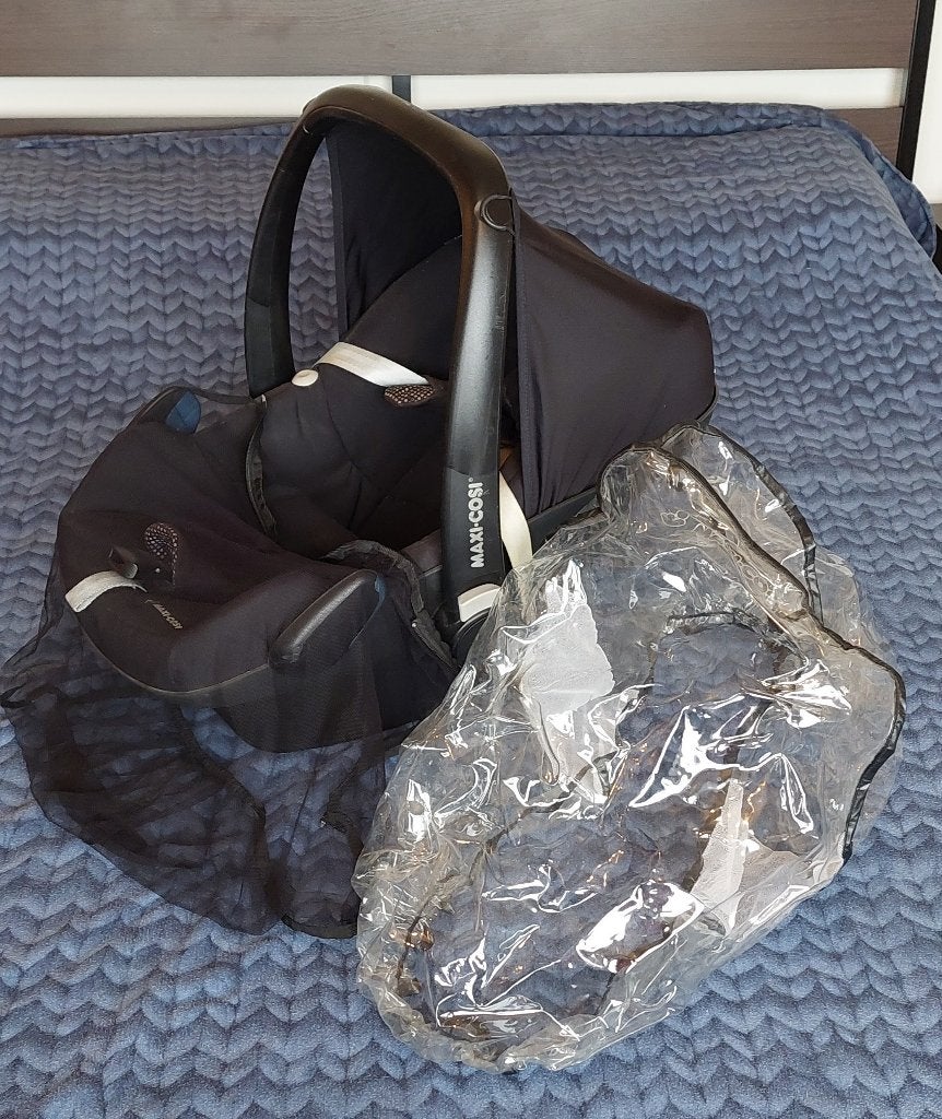 Maxi-Cosi Pebble met regenhoes en muggennet, Ophalen, 0 t/m 13 kg, Maxi-Cosi, Gebruikt