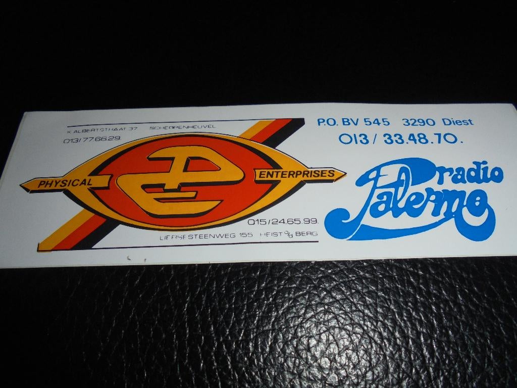 sticker Diest - radio Palermo, Verzamelen, Ophalen of Verzenden, Zo goed als nieuw