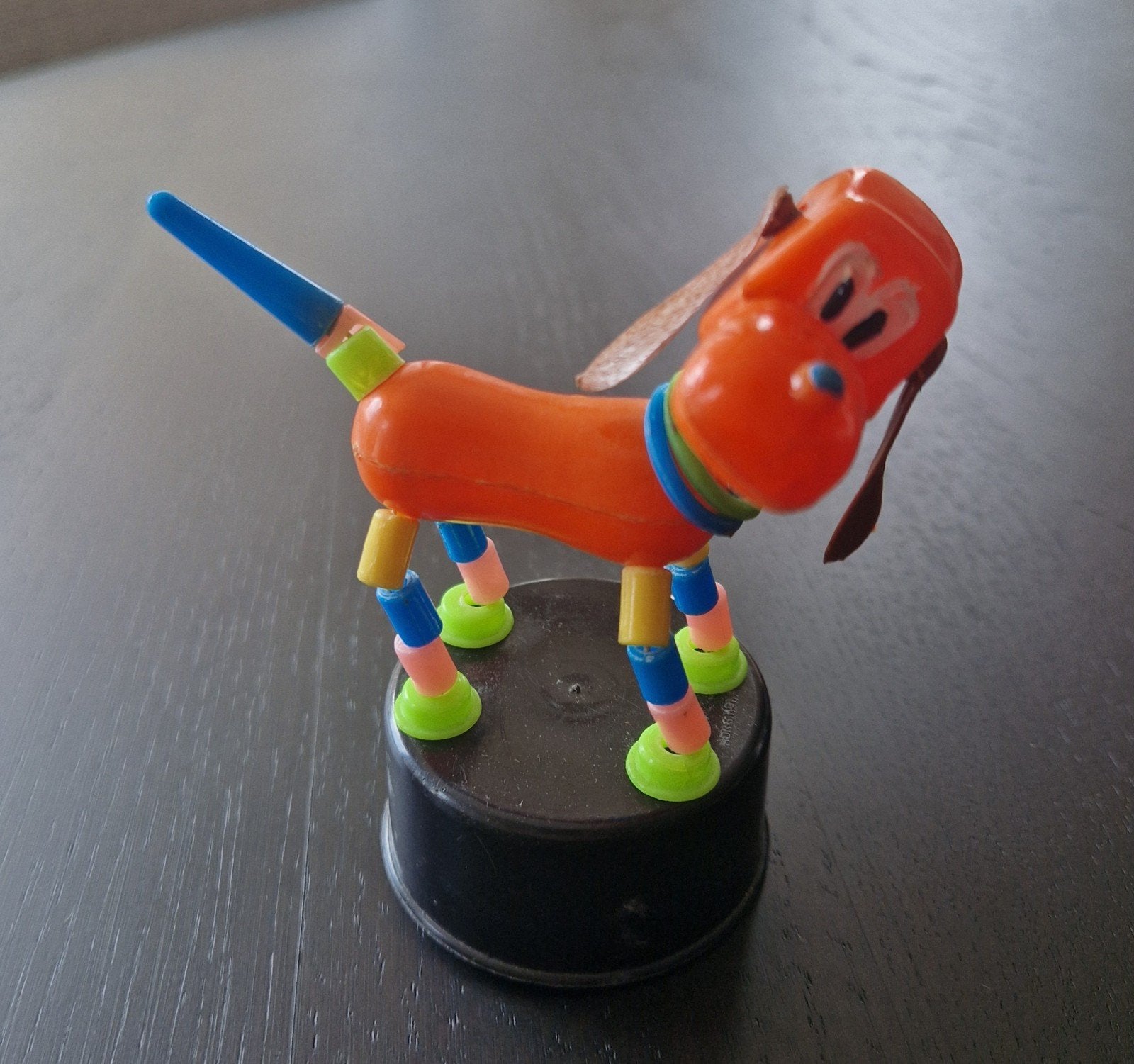 vintage drukpoppetje hond, Antiek en Kunst, Ophalen