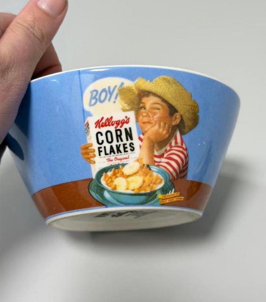 Vintage Kellogg’s Corn Flakes Ontbijtkom kom Kelloggs Bowl, Verzamelen, Ophalen of Verzenden, Zo goed als nieuw, Gebruiksvoorwerp