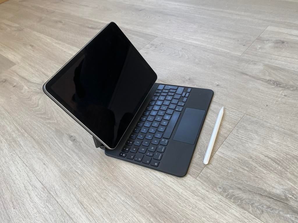 Ipad Air M2 256G + Magic Keyboard + Apple Pencil, Informatique & Logiciels, Apple iPad Tablettes, Gris, 11 pouces, Apple iPad Air