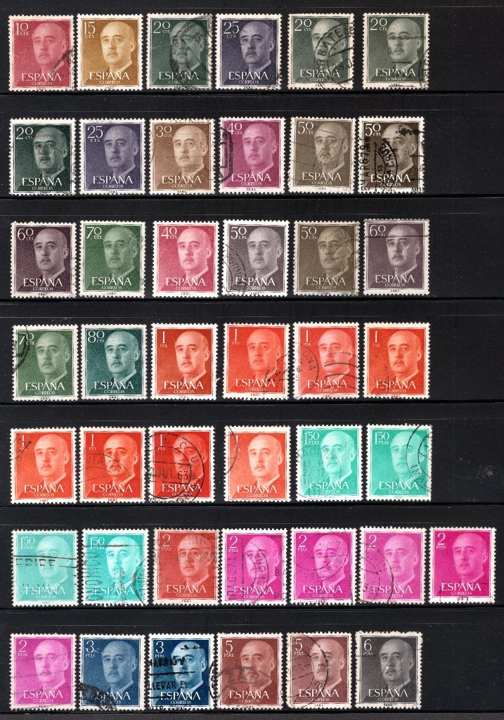 ESPAGNE Lot 1955 timbré, Envoi, Affranchi