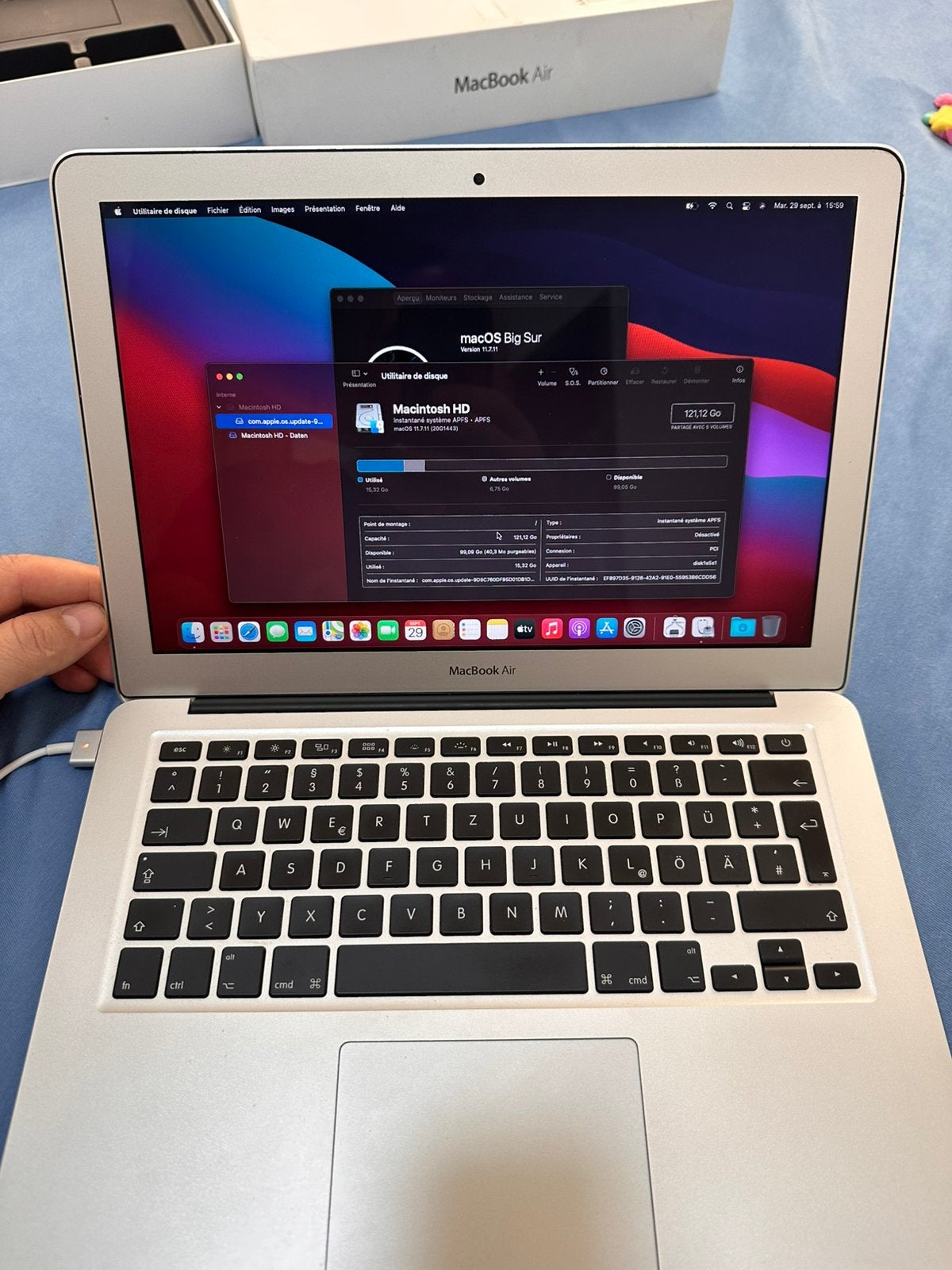 MacBook Air, Informatique & Logiciels, Enlèvement ou Envoi, Utilisé, MacBook