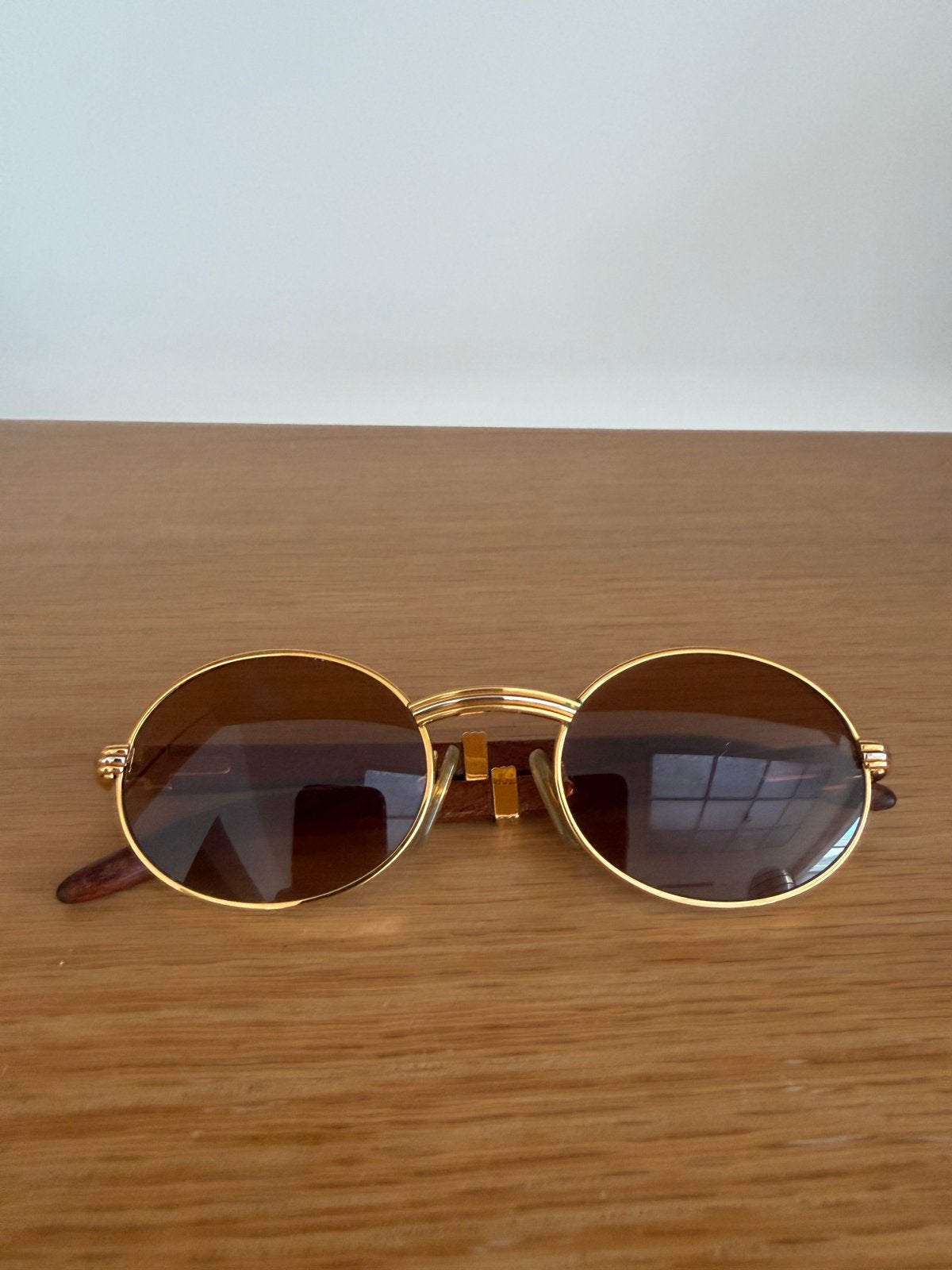 Lunettes de soleil Cartier Giverny Bubinga et verres bruns, Autres marques, Enlèvement ou Envoi, Brun, Utilisé