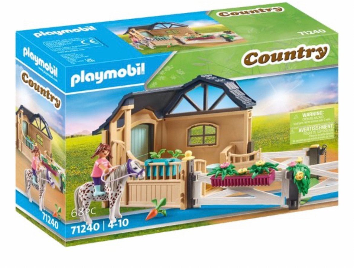 Playmobil paardenstal met paard en ruiter, Ophalen of Verzenden, Gebruikt