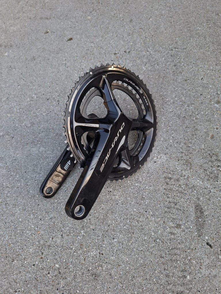 shimano dura ace crankstel 165mm met 54-40 kettingbladen, Fietsen en Brommers, Gebruikt, Aluminium, Shimano, Racefiets