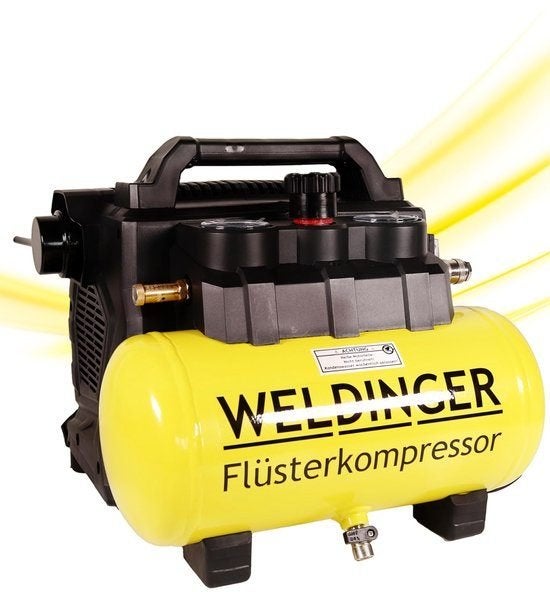 WELDINGER FK 135 Compacte Stille Compressor, 6 tot 10 bar, Ophalen of Verzenden, Zo goed als nieuw, Olievrij
