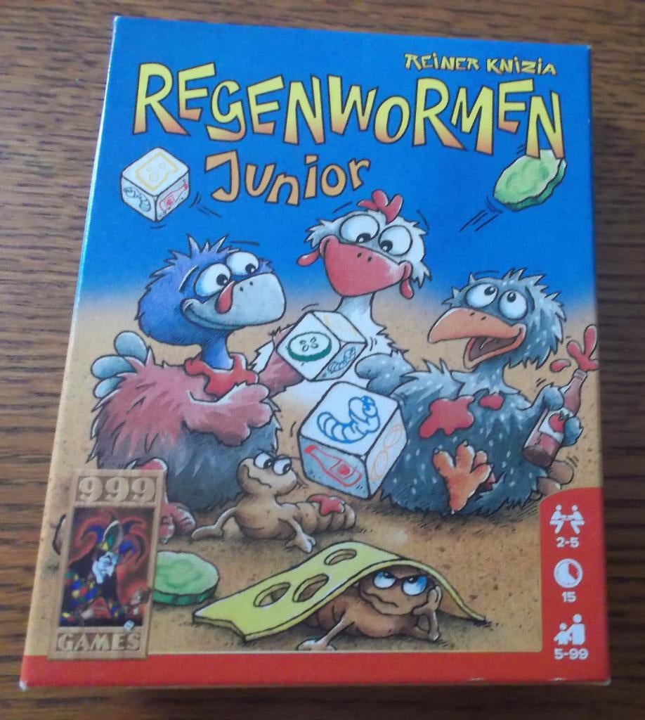 Regenwormen Junior / 999Games, Hobby en Vrije tijd, Gezelschapsspellen | Overige, Ophalen, Zo goed als nieuw, 999 games