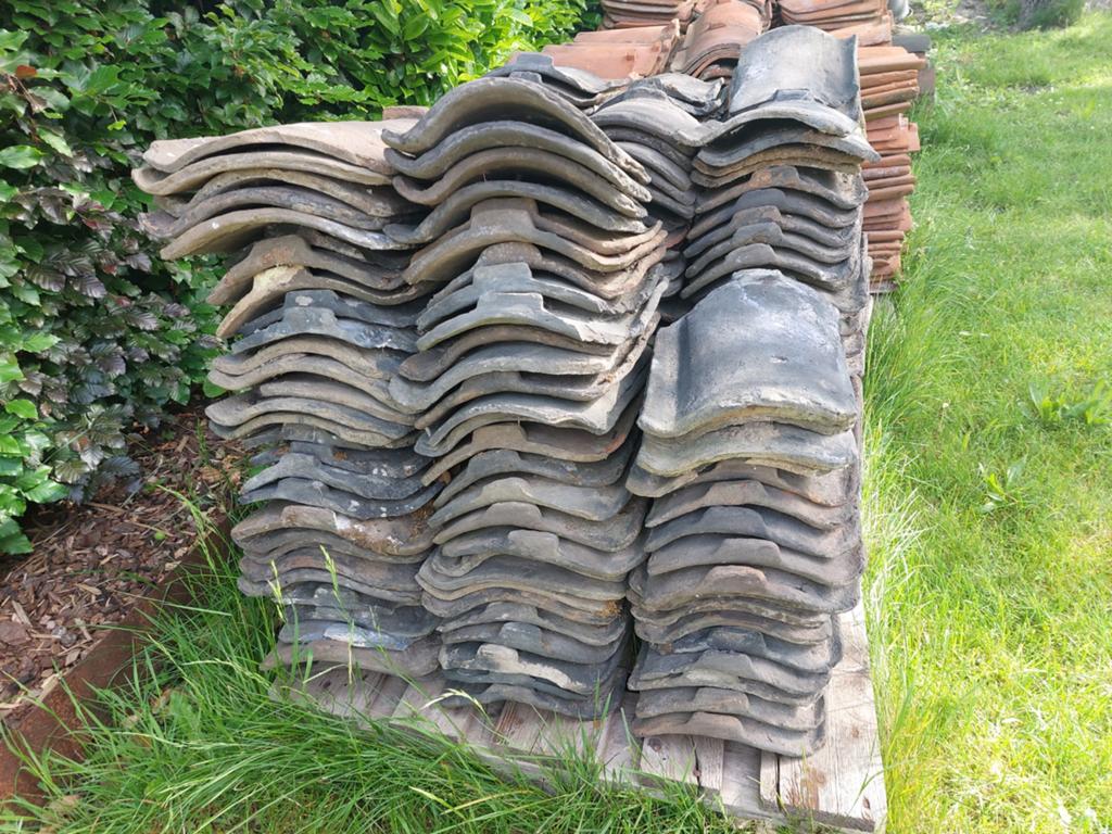 250-tal zwarte Boomse dakpannen, Doe-het-zelf en Bouw, Ophalen