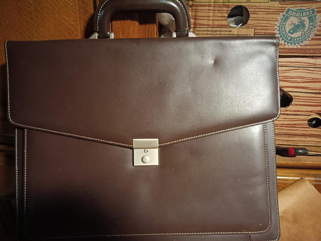 Mallette porte-documents style business vintage – brun foncé, Handtassen en Accessoires, Tassen | Schooltassen, Ophalen, Bruin