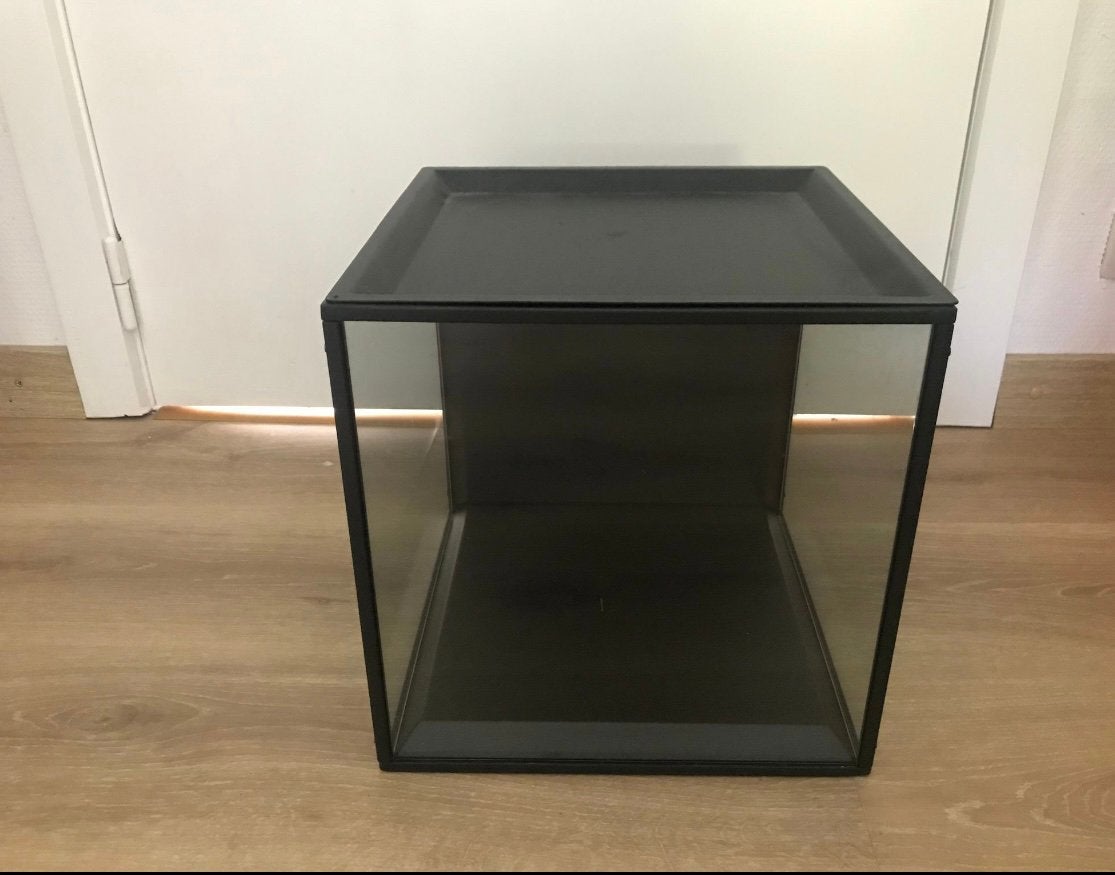 Decoratieve glazen kubus, Ophalen, Nieuw, Zwart