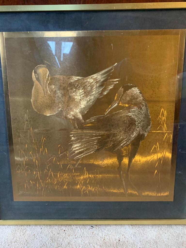 Voor vaderdag! Ets op goudfolie., Antiek en Kunst, Kunst | Etsen en Gravures, Ophalen of Verzenden