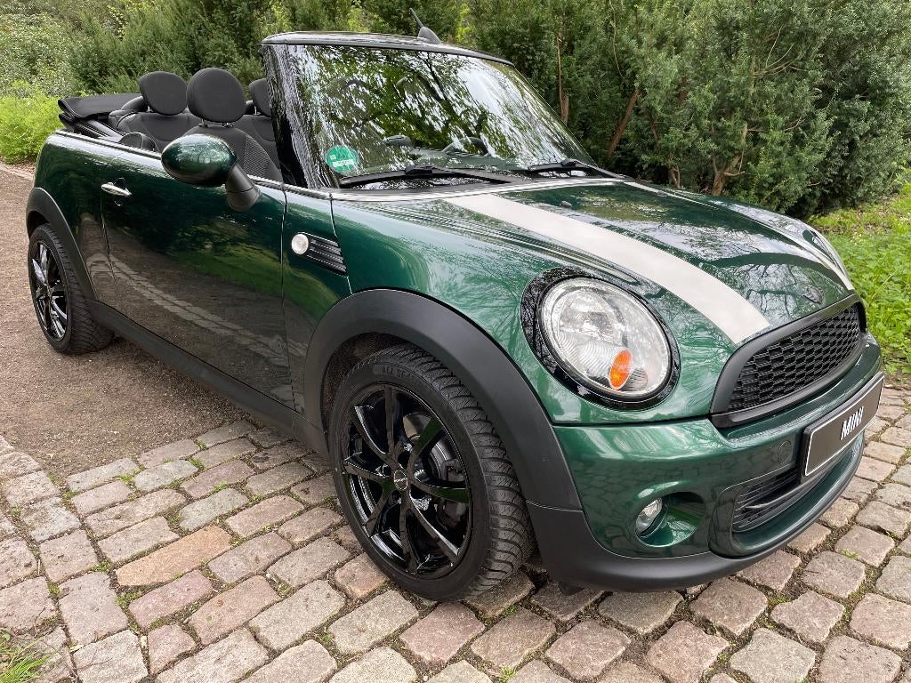 MINI CABRIO 1.6 COOPER ONE bj. 2011 BRITISH RACING GREEN, Auto's, Mini, Voorwielaandrijving, Stof, Zwart, 4 cilinders